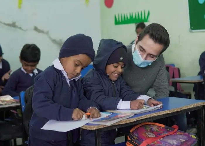 Children learning in classroom